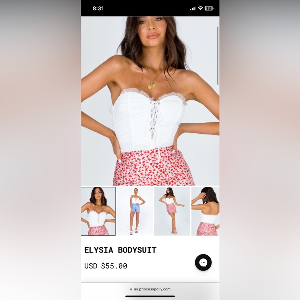 Princess Polly Elysia bodysuit